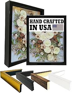 2-3/16" Deep Polystyrene Shadow Box Picture Frame - by WholesaleArtsFrames-com 20x28 2880 - Black - American Made