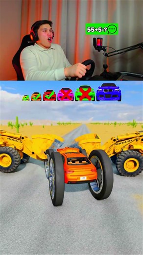 Big & Small cars vs 2 Loader - BeamNG.drive #shorts #beamngdrive