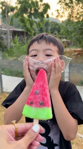 The challenge: Eating watermelon ice cream and Celano ice cream with chili peppers while closed e...