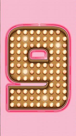 9 to 0 Trendy Light Numbers Countdown | Satisfying Glow Timer with Voice ✨ #countdown #shorts