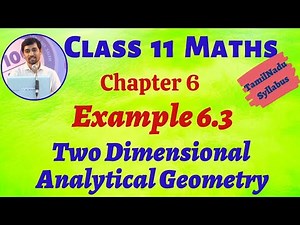 TN 11th Maths Example 6.3 Two dimensional Analytical Geometry AlexMaths TN New Syllabus