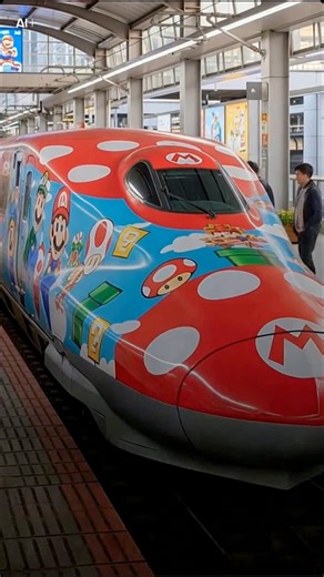 Amazing Japan is getting new Super Mario themed Shinkansen bullet trains from November 2025@highlight #japan #reelsviralシ #supermario #shinkansen #beautifuljapan #goodvibes #japanlife | Arvin Jun J Jabla
