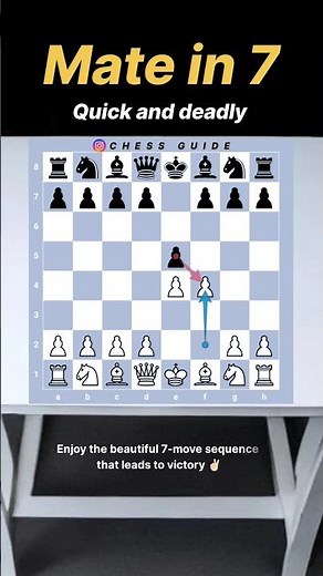 Mate in 7. Learn how to deliver a 7-move checkmate like a pro. #chess #chesstraps #chessstrategy