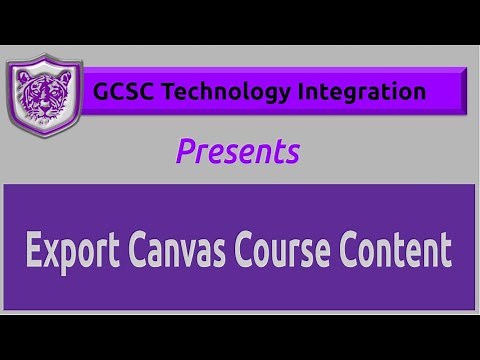 How to Export Canvas Course Content for Student Download