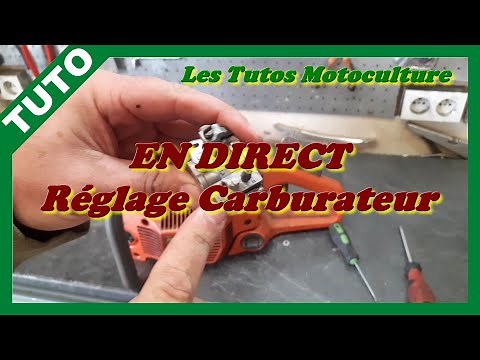 Réglage carburateur 2 temps en LIVE ( 4 pannes les plus courantes ) stihl echo husqvarna mac culloch