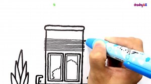 一起来画厨房吧How to Draw a Kitchen - Coloring Page with Colored Marker