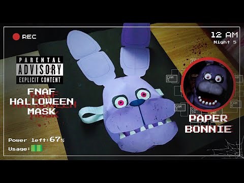DIY Bonnie Mask from FNAF Movie | Paper Halloween Mask Tutorial