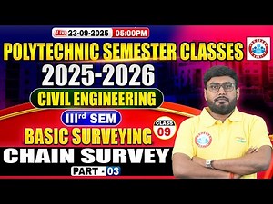 Polytechnic 3rd Semester Classes | Civil Engineering | Basic Surveying | Chain Surveying #3