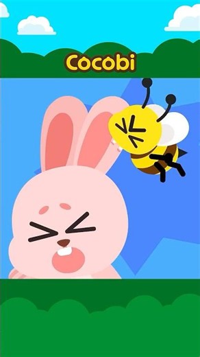Ouch! The bee stung the rabbit!😱🐝 #Shorts #forKids #Cocobi