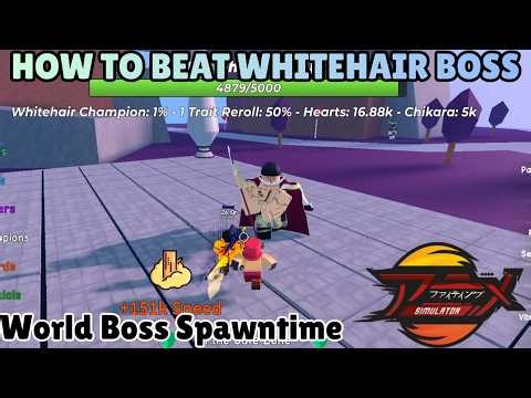 HOW TO BEAT WHITEHAIR BOSS and SPAWNTIME in ANIME FIGHTING SIMULATOR : Endless