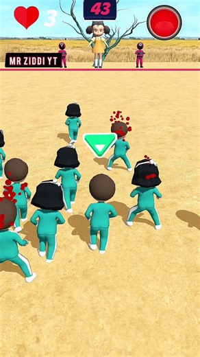 Squid Game Survival Running Challenge, Red Light Green Light Gameplay!#shorts