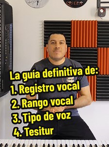 La guía definitiva de: 1. Registro vocal 2. Rango vocal 3. Tipo de voz 4. Tesitura #canto #cantante #voz #baritono #tenor