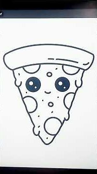 comment dessiner une pizza kawaii facile #drawing #art