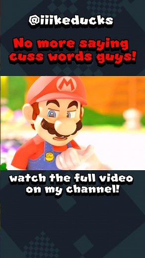 No more saying cuss words guys (mario) #nintendo #mario #supermario