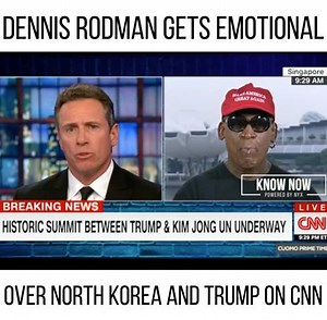 56K views · 792 reactions | Dennis Rodman gets emotional over Obama, praises Trump for North Korea meeting on CNN | Know Now | Facebook