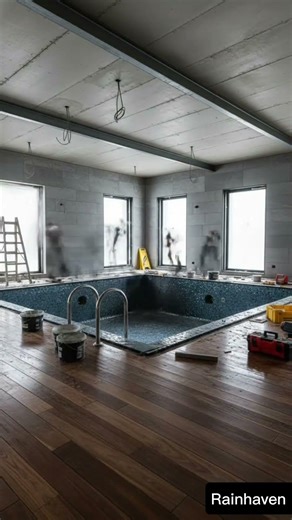 Luxury Indoor Swimming Pool 😱 | Indoor Pool Renovation Transformation