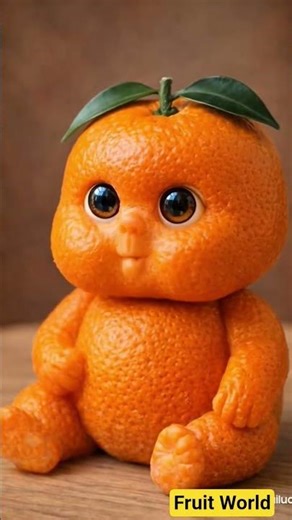 Feeding the Cute Mandarin Baby 🍊🥄