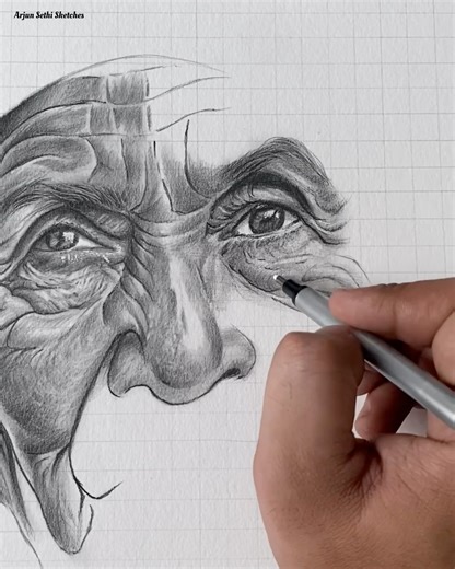 36K views · 1.2K reactions | Old age skin texture drawing 勞✏️. #graphitedrawing #graphitepencil #sketching #pencilart #artist | Arjun sethi sketches | Facebook