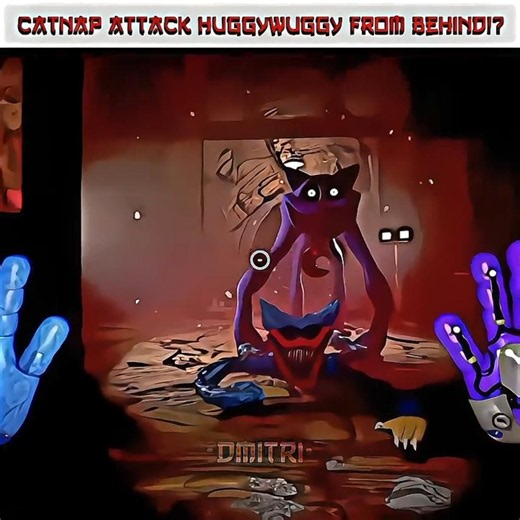 If catnap attacks and kills huggy#poppyplaytime#fypシ#edit#memes#art#viralvideo#trending#shorts