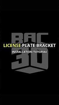 License Plate Bracket - BAC 3D Tutorial