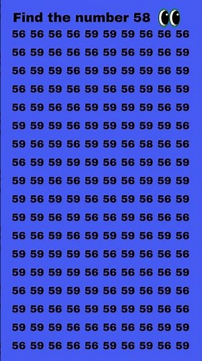 Find the number 58