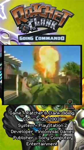 Throwback Gaming Archives on Instagram: "Ratchet & Clank: Going Commando (2003) [TV Commercial – Gravity Bomb] 💥 Over-the-top weapons and pure attitude—early 2000s PlayStation energy. | #RatchetAndClank #PS2 #RetroGames #TBGArchives"