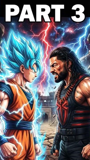 GOKU vs ROMAN: Kaun Zyada Powerful? Part 3 | #wwe2k25 #shorts
