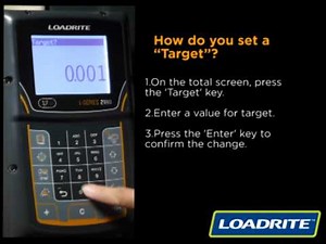Loadrite L2180 Onboard Weighing - How to set a target weight