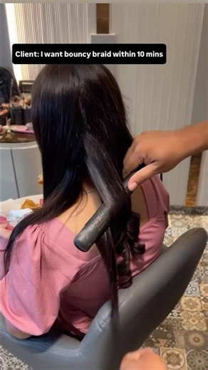 How to Bouncy Braid￼ Hairstyle for Beginner | Bouncy Braid Hairstyle with Hair Iron