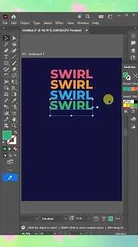 Make Colorful Swirl Text Like a Pro #illustrator #texteffect #designhacks