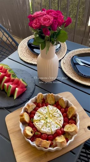 Recette rapide de Camembert aux tomates cerises