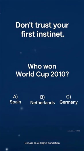 Who won World Cup 2010? #Spain #Netherlands #Germany