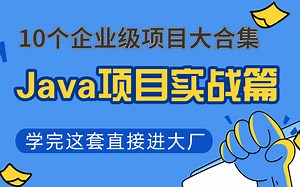 【java项目实战课大合集-共10个项目】从java基础项目实战，到SSM，到前后端分离项目实战(SpringBoot项目 Vue项目)到微服务企业级项目开发！