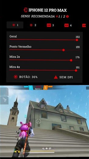 melhor sensibilidade para iPhone 12 pro Max #freefire #sensibilidade