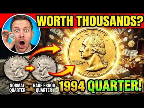😱 1994 Washington Quarter Worth THOUSANDS Found in Pocket Change 💰 Rare Quarter Errors Revealed🇺🇸🔥