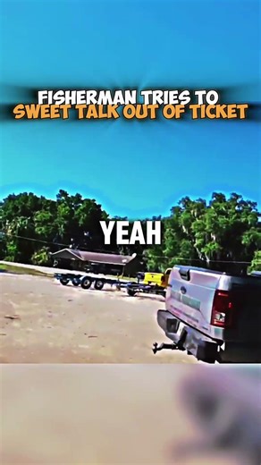 Fisherman Tries To Sweet Talk Out of Ticket 😳 #shorts