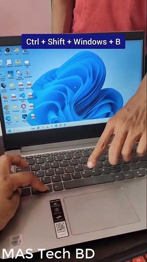 Ctrl + Shift + Windows Key + B in Windows resets the graphics driver #Shortcut #reels #short #video