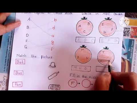 Lkg English worksheet for Unit test 🙂 new topics 😊 very easy