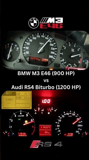 BMW M3 E46 vs Audi RS4 Biturbo #streetracing #germancars #germany #topspeed #racing #turbo #autobahn