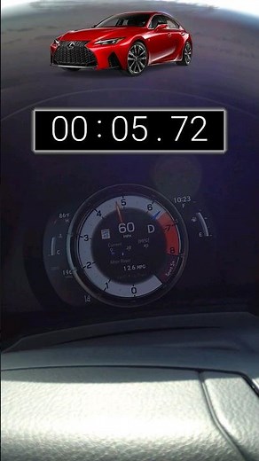 2021 Lexus IS 350 F Sport 0-60 Test | 3.5L V6 NA | 8 Spd Auto | RWD | 311hp | 280 lb-ft | #shorts