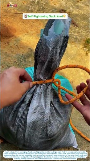 ⚒️Pull Once... and This Knot Locks Itself Instantly🪢👍