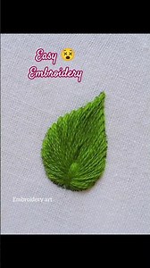 Hand Embroidery Leaf🍃Design for Beginners 🥹✨