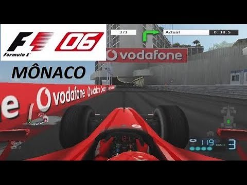 F1 2006 (PS2) GAMEPLAY - MÔNACO - Race - MICHAEL SCHUMACHER - NO HARD (720p 60fps)