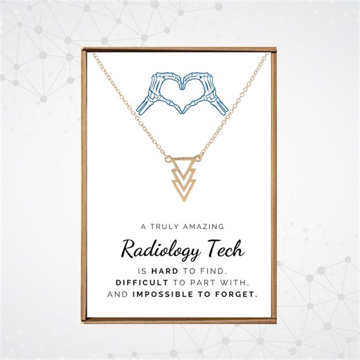 Rad Tech Week Gifts, Gold Triangle Necklace, Rad Tech Graduation Gift, Radiology Technologist Gifts, X-ray Technician Appreciation Week 2025 - Etsy