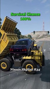 Cars vs Truck Crash Test #carcrash