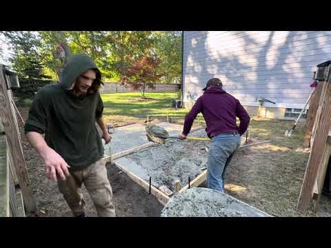 Concrete patio | 10x10 concrete patio for Shed