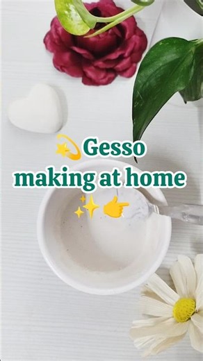 How to Make Gesso at Home | Homemade Gesso for Canvas #shorts #craftwork