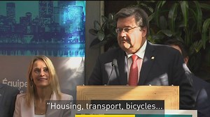 Montreal mayoral candidate Denis Coderre announced his election platform today. Read more about the details of his platform here: www.cbc.ca/1.4317172 | CBC Montreal
