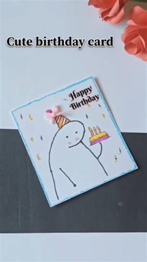Cute birthday card ideas | Birthday card #diy #craft #birthday #shorts #cute #gift #youtubeshorts