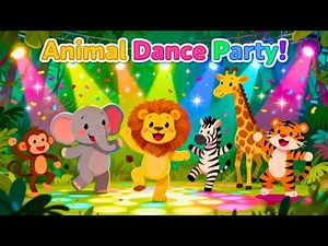 Animal Dance Party Song | Fun Dancing Animals for Kids | Jungle Music & Dance Video